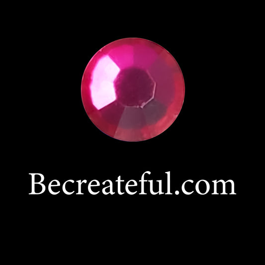 DMC Hot Pink/Fuchsia Glass Hotfix Rhinestones - Be Createful, Beautiful Rhinestones at wholesale prices.