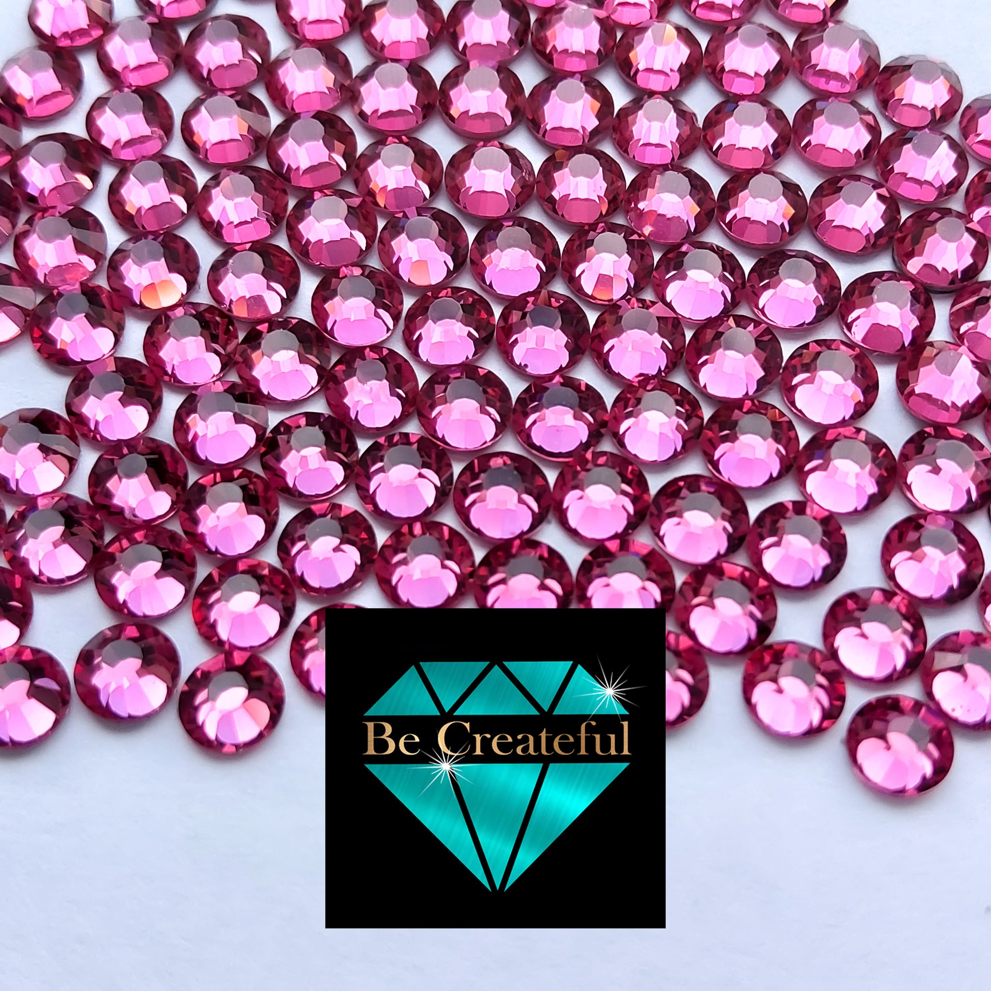 Be Createful LUXE® Rose Pink Hotfix Rhinestones are high-quality 14-16 facet glass Rhinestone that provides intense sparkle and refraction. LUXE® Hotfix rhinestones are known for their brilliant sparkle, made possible with their precision-cut facets. LUXE® Rhinestones provide high-end sparkle without the high-end prices.