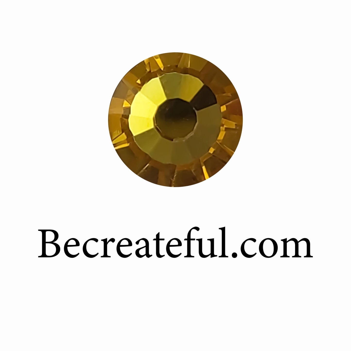 Flatback Foil Topaz Gold Glass Rhinestones - Be Createful, Beautiful Rhinestones at wholesale prices.