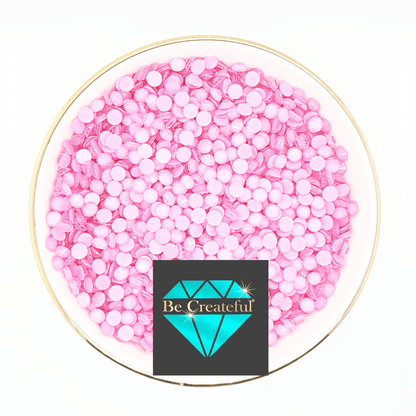 Frosted Lt Rose Flatback Rhinestones
