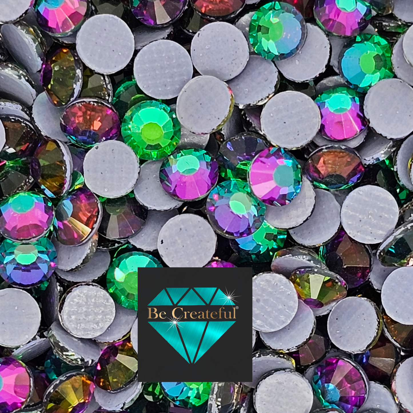 LUXE Chameleon Emerald Hotfix Rhinestones are high-quality 16 facet glass rhinestones. Hot-fix rhinestone - Rhinestones