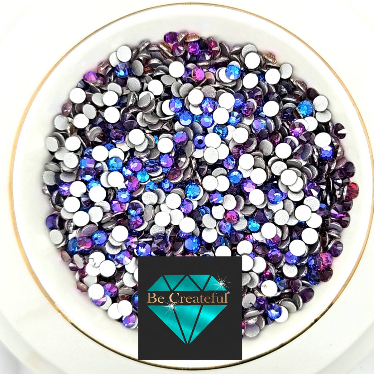 Purple Rhinestone Glass Flatback Foil Purple Majesty Glass Rhinestones - 5 Star Reviews! – Be ...