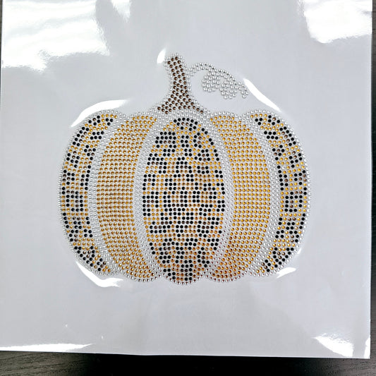 Clearance Pumpkin Leopard Print 2 Rhinestone Transfer