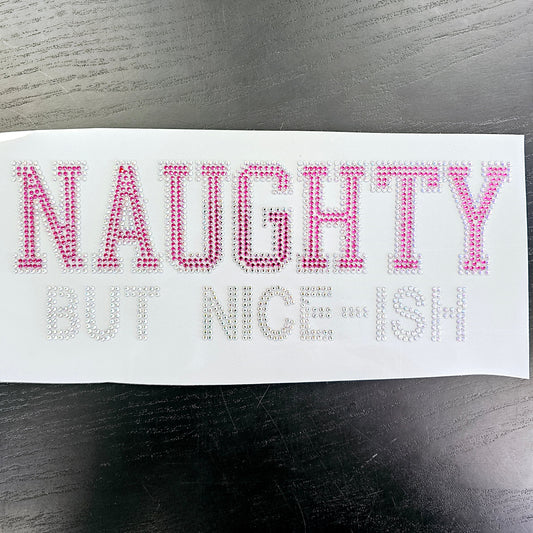 Clearance Naughty But Nice-Ish Rhinestone Transfer