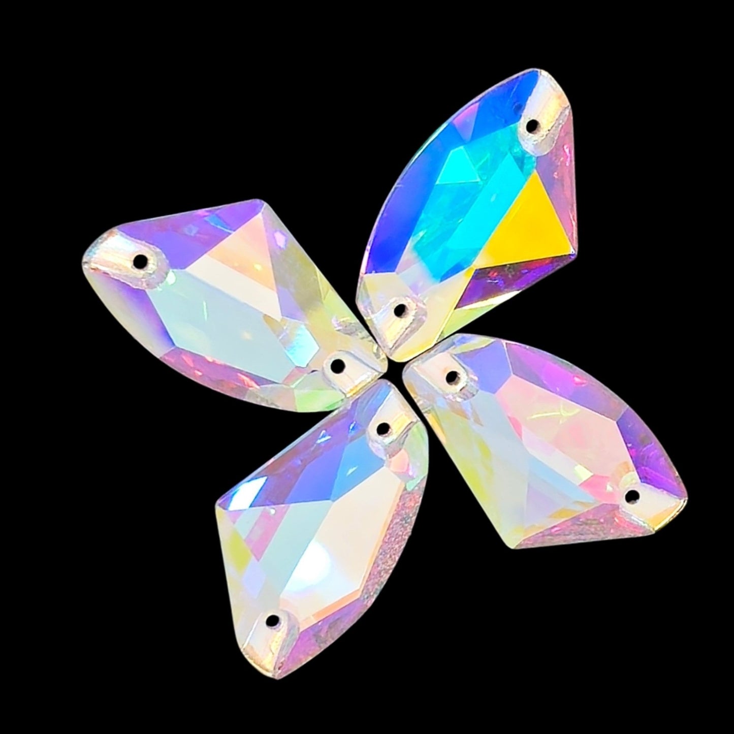 Crystal AB Galactic SHAPED Sew On Rhinestone