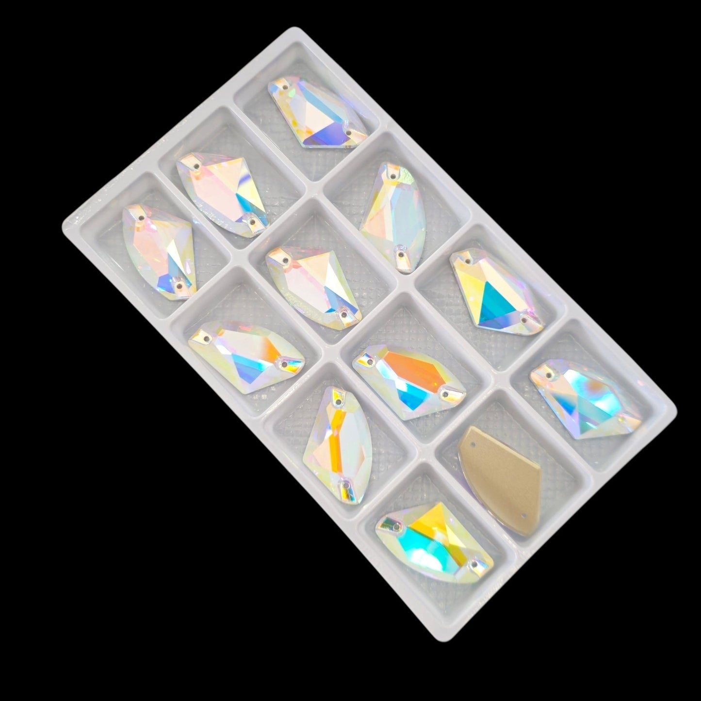 Crystal AB Galactic SHAPED Sew On Rhinestone
