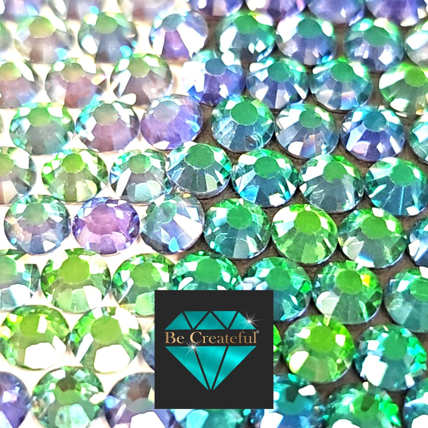 Flatback Aurora Green Glass Flatback Rhinestones - High Quality – Be ...