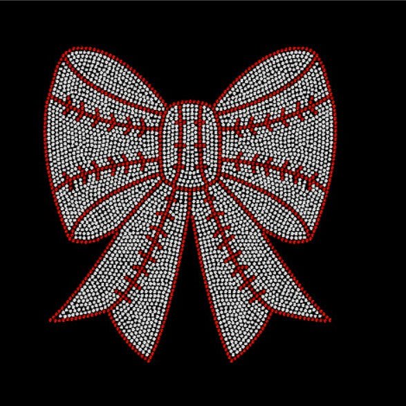 Baseball Rhinestone Transfer Designs Baseball/Softball Bow Rhinestone Transfer - Hotfix Rhinestone Transfer ...