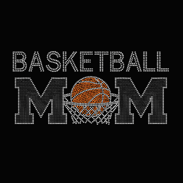 Basketball Mom Rhinestone Transfer