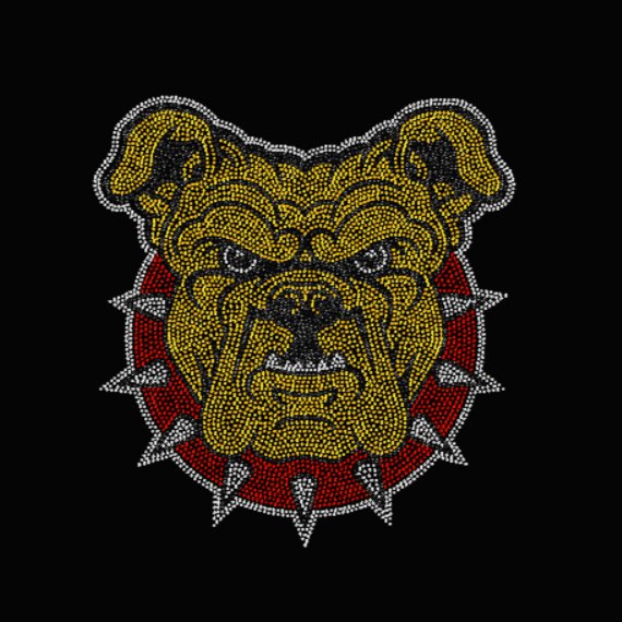 Bulldog Rhinestone Transfer