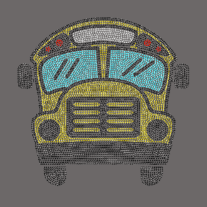 School Bus Rhinestone Transfer