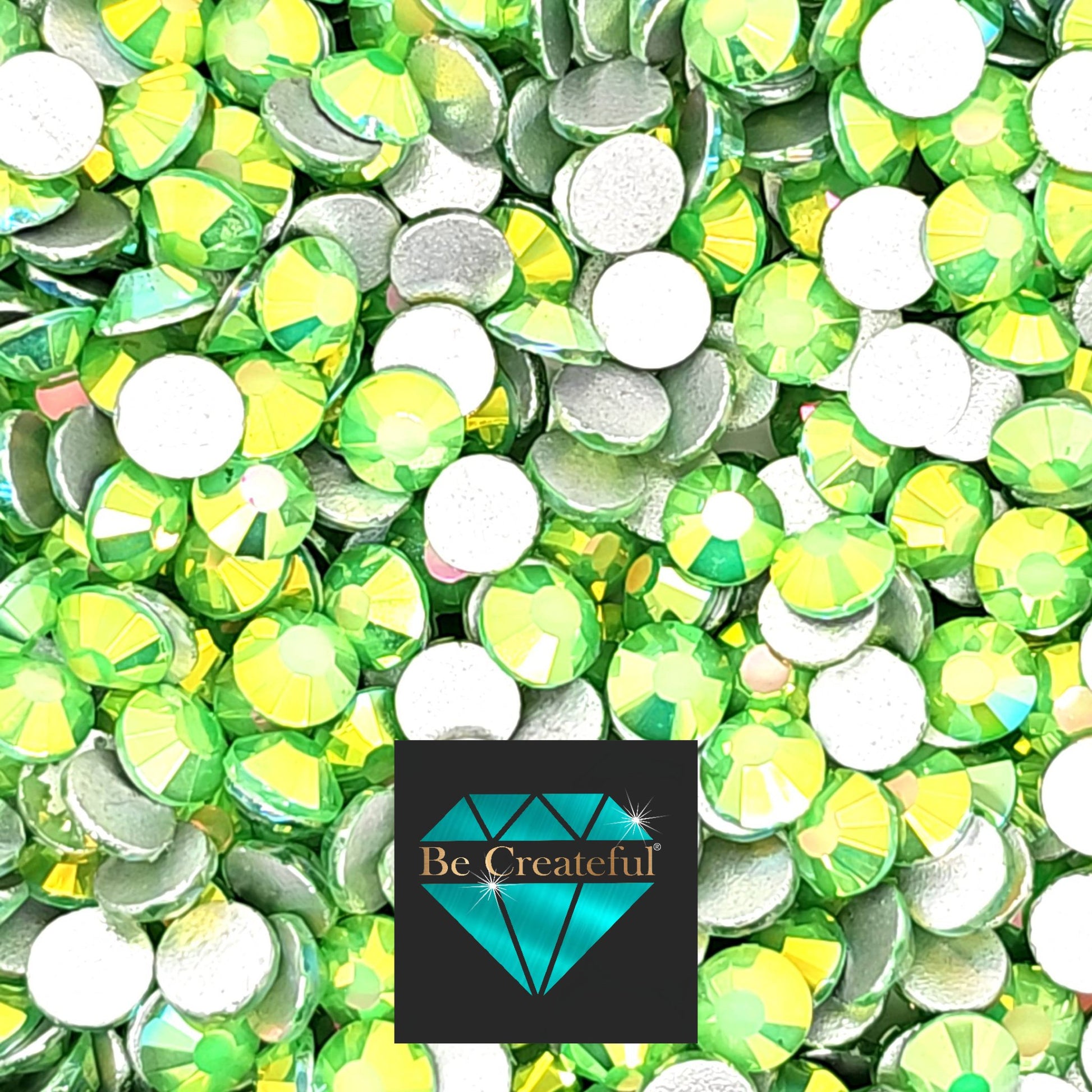 FLATBACK Caribbean Green Flatback Rhinestones