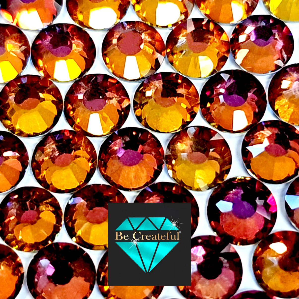 Flatback Chameleon Siam Rhinestones - Flatback Rhinestone – Be Createful