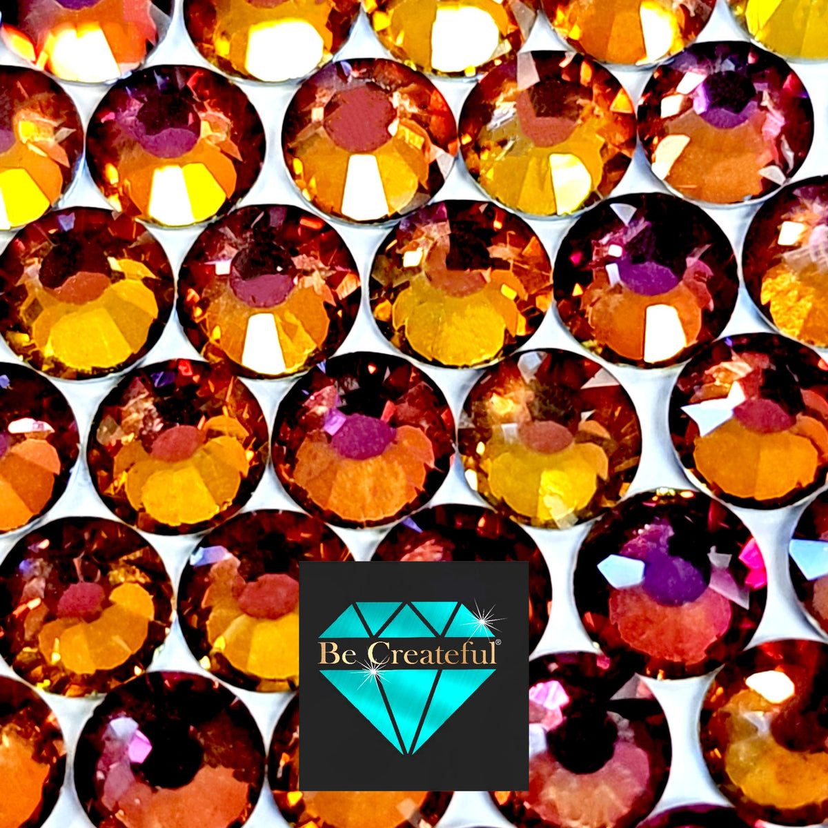 LUXE® Chameleon Siam Hotfix Glass Rhinestones - 5 ⭐ Rated – Be Createful