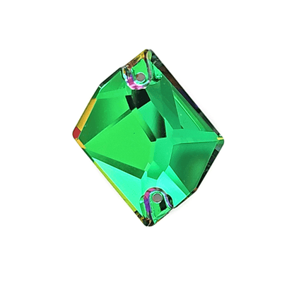 High Quality Volcano Emerald Glass Cosmic SHAPED Sew On Rhinestone