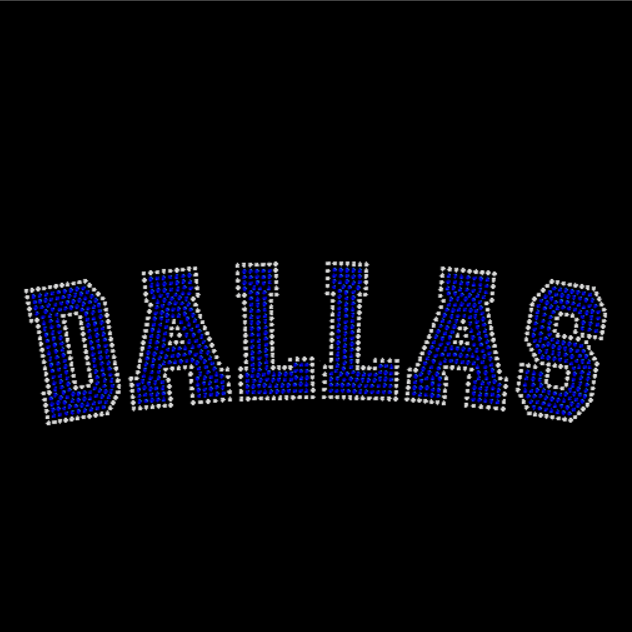 Dallas Curved Rhinestone Design