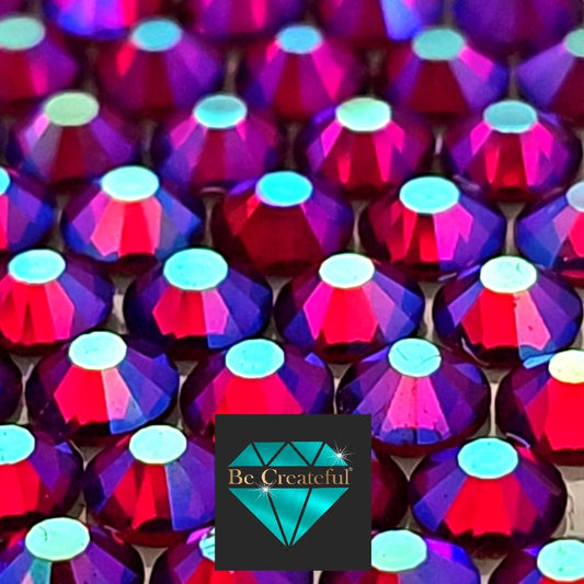 CLEARANCE Multi-Size Dark Siam AB Flatback Rhinestones