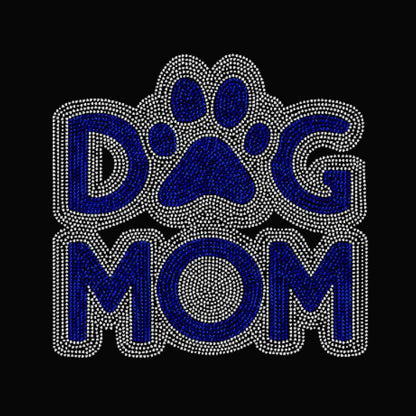 Dog Mom Rhinestone Transfaer