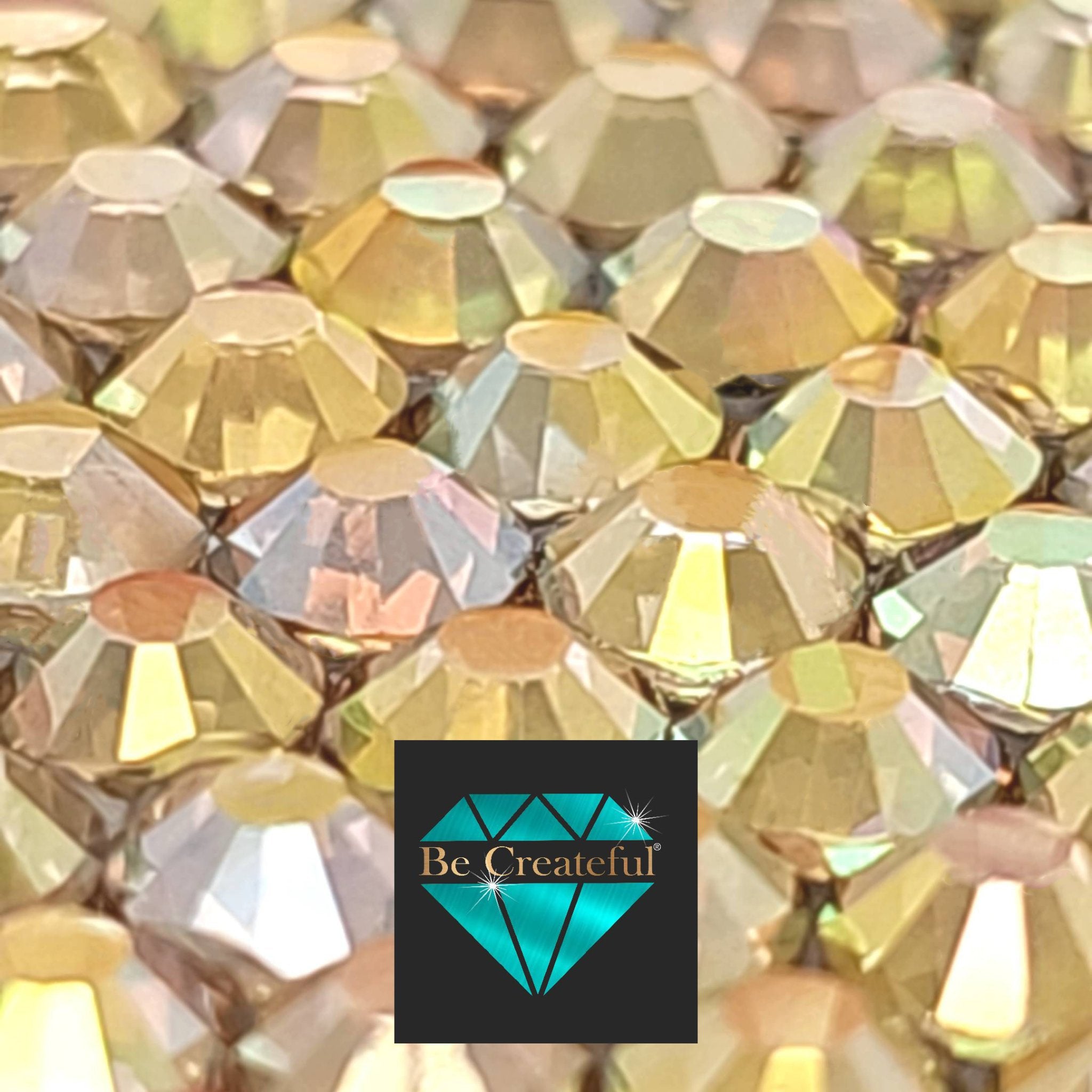 Flatback Dream Citrine Yellow Glass Rhinestones – Be Createful