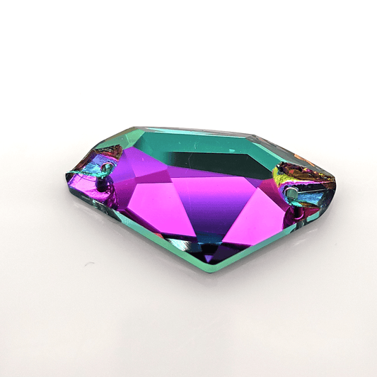 Volcano Emerald Galactic SHAPED Sew On Rhinestone