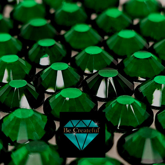 FLATBACK Emerald Green Rhinestones