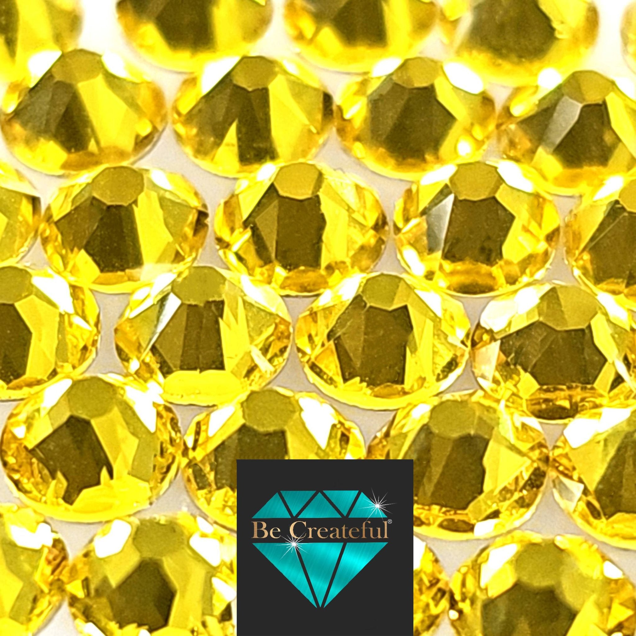 LUXE Citrine Yellow Flatback Rhinestones - Fast Shipping – Be Createful