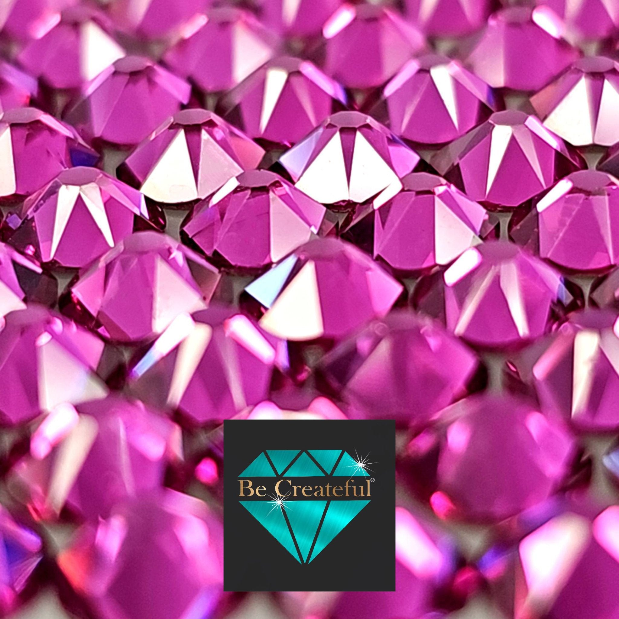 LUXE® Fuchsia Glass Flatback Rhinestones - Fast Shipping! – Be Createful