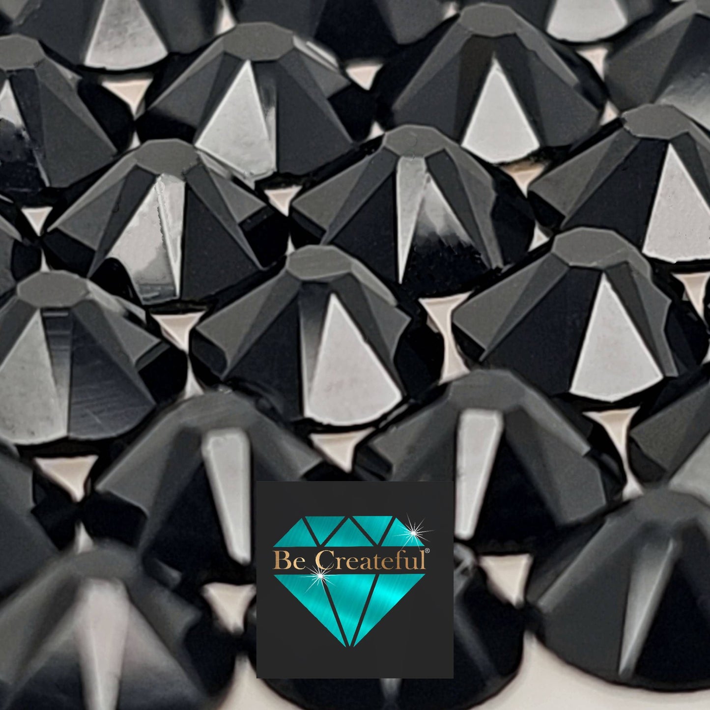 BULK LUXE® Jet Black FLATBACK Rhinestones