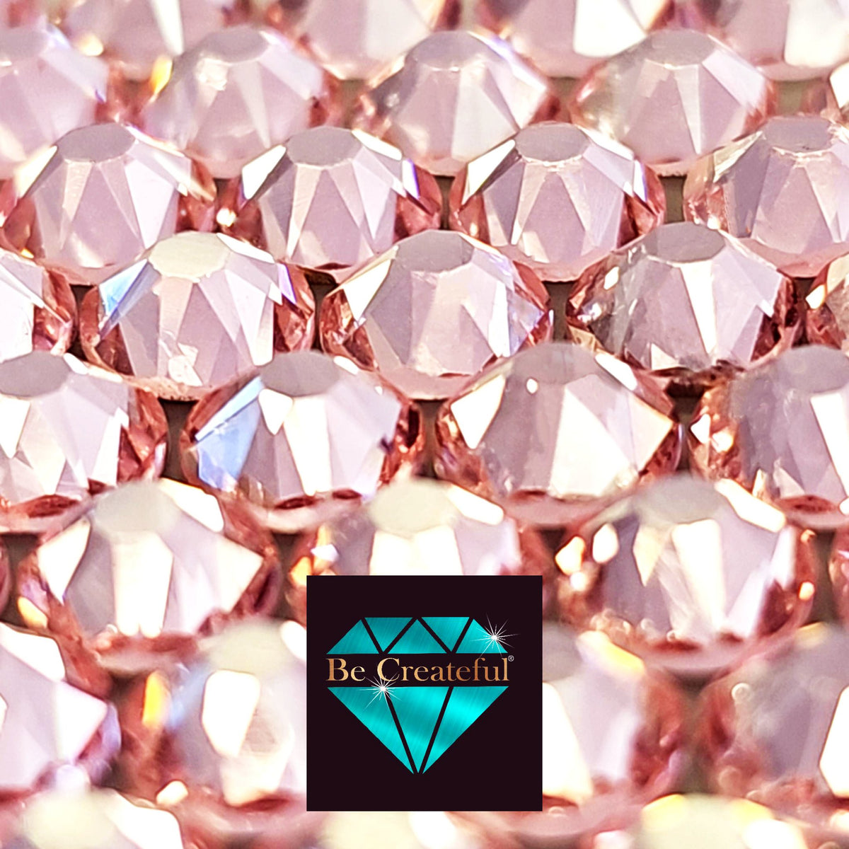 Flatback LUXE® Pink Foil Glass Rhinestones - Rhinestone – Be Createful