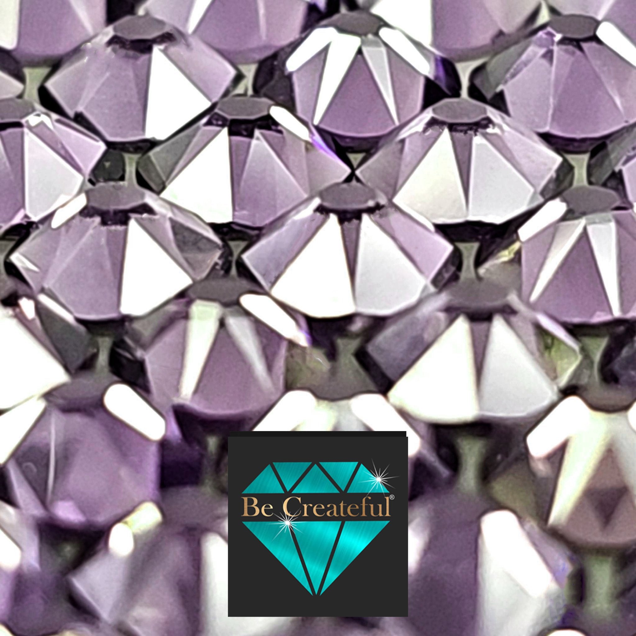 FLATBACK LUXE® Tanzanite Foil Glass Rhinestones 16 Facet Rhinestone ...