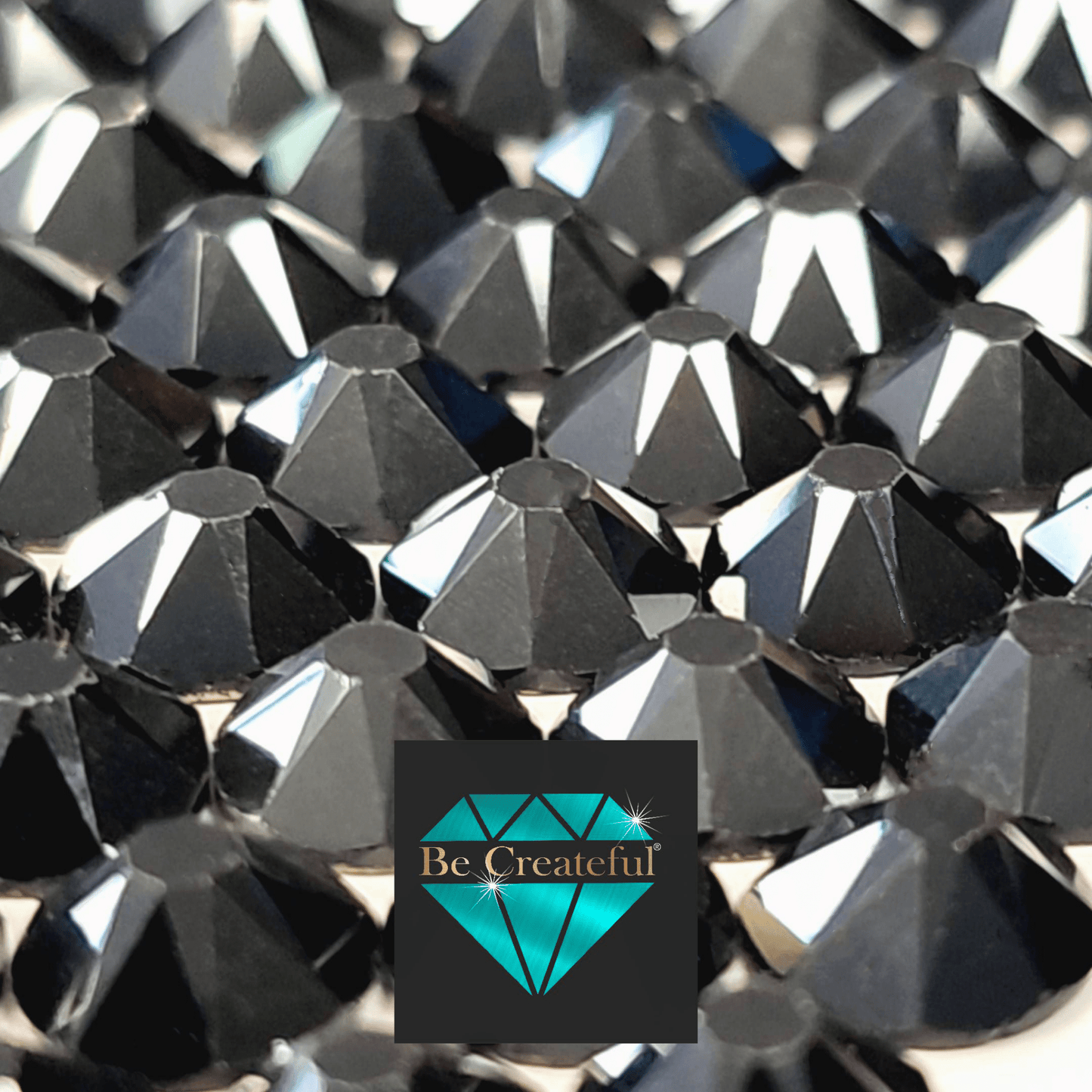 BULK LUXE® Jet Hematite FLATBACK Rhinestones