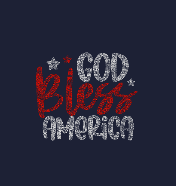 God Bless America Rhinestone Transfer