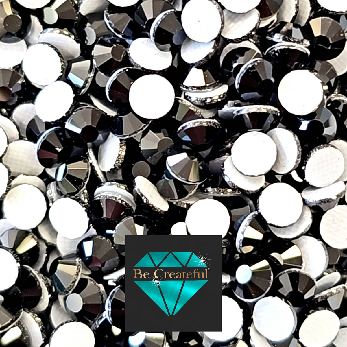 LUXE® Jet Black Hotfix Glass Rhinestones - 5 ⭐ Rated!!! – Be Createful