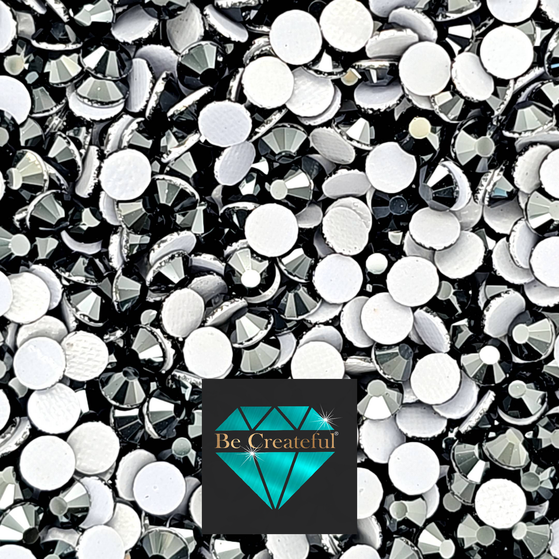 BULK LUXE® Jet HEMATITE HOTFIX Rhinestones