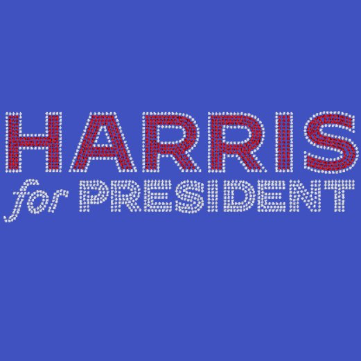 Harris For President Rhinestone Transfer