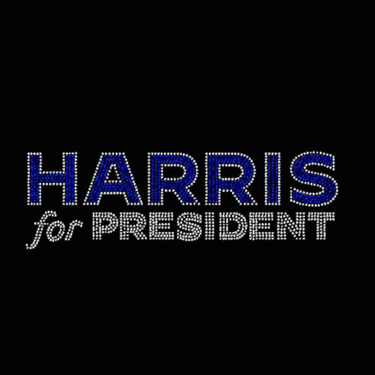 Harris For President Rhinestone Transfer