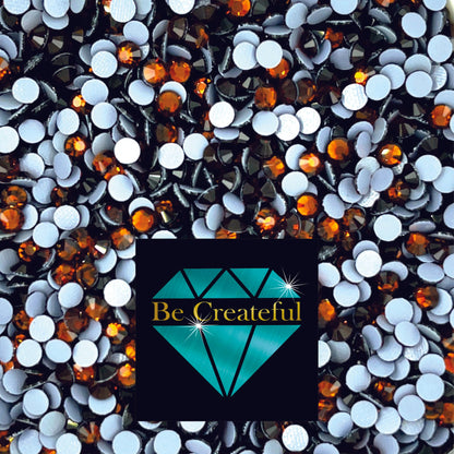 Be Createful Hotfix LUXE® Coffee Dark Topaz Glass Rhinestones are high-quality 14-16 facet glass Rhinestones that provide intense sparkle and refraction.