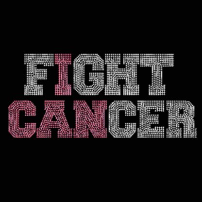 I CAN Fight Cancer Rhinestone Template