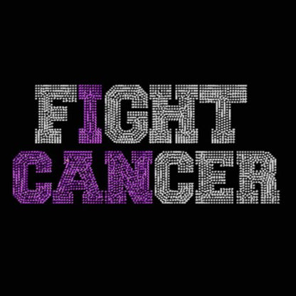 I CAN Fight Cancer Rhinestone Template