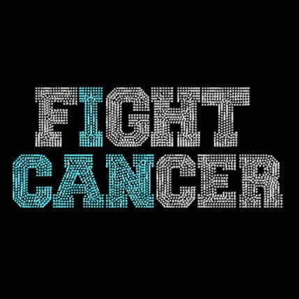 I CAN Fight Cancer Rhinestone Template