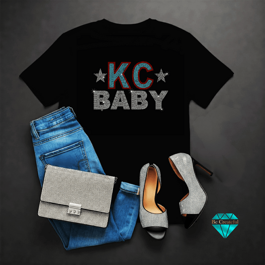 KC Baby with Stars Rhinestone Transfer