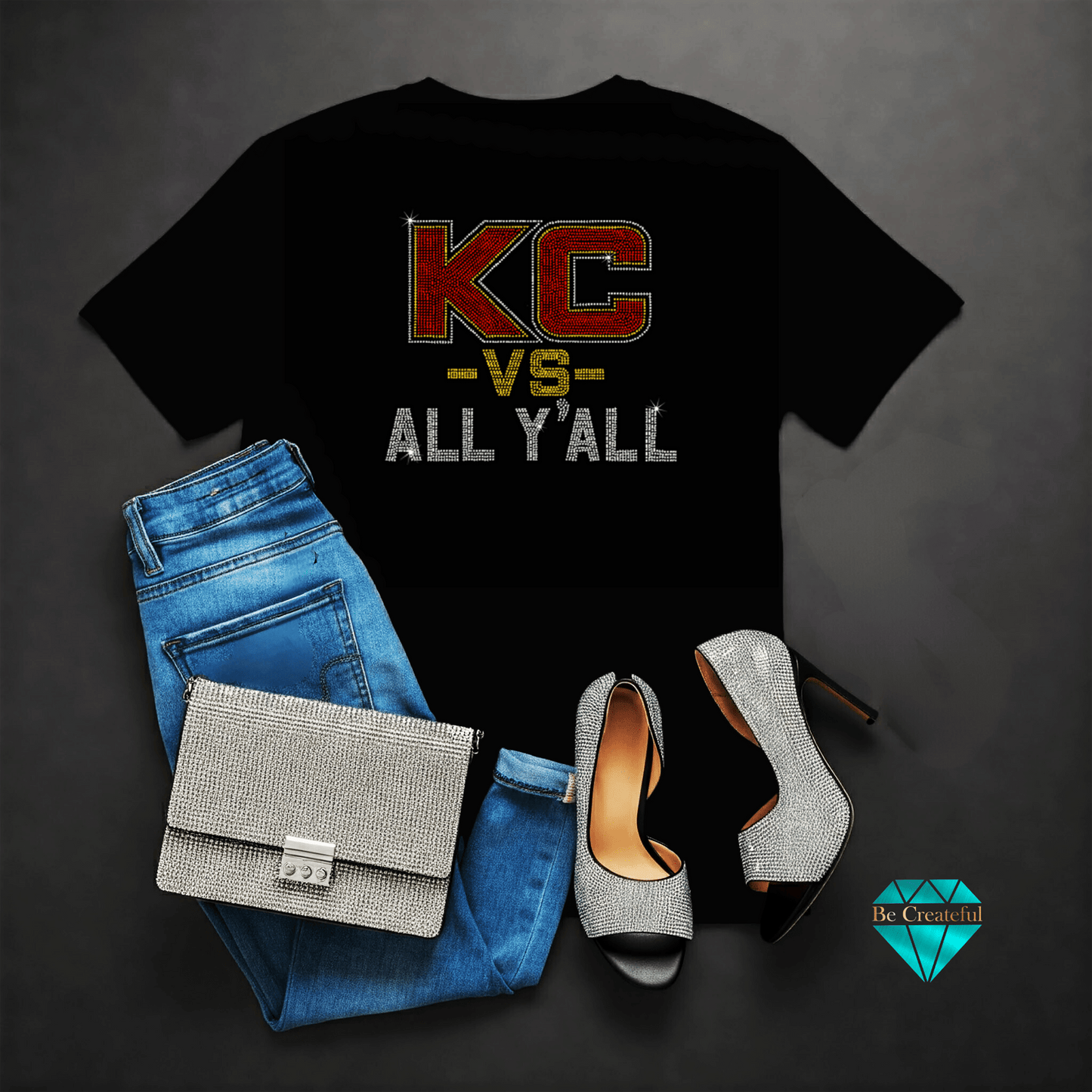 KC vs All Y 'All Rhinestone Transfer