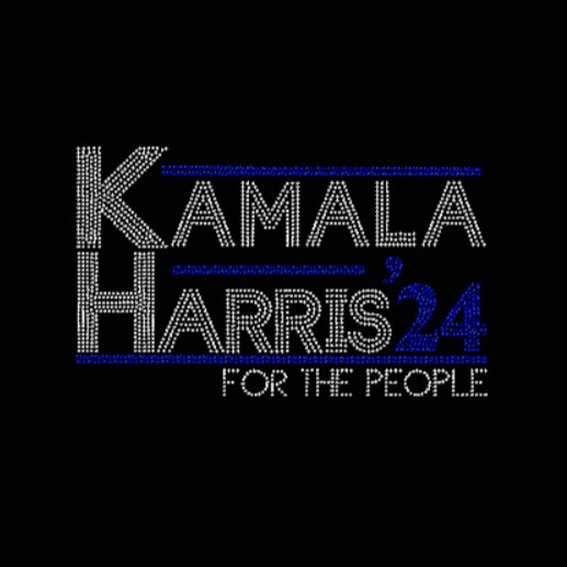 Kamala Harris 24 Rhinestone Transfer