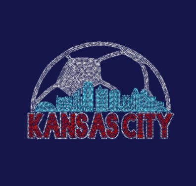 Kansas City Soccer Skyline Rhinestone Transfer