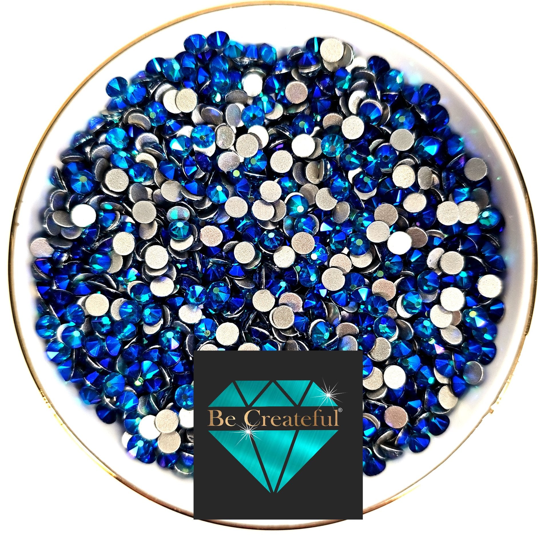 FLATBACK LUXE® Blue Zircon AB Rhinestones