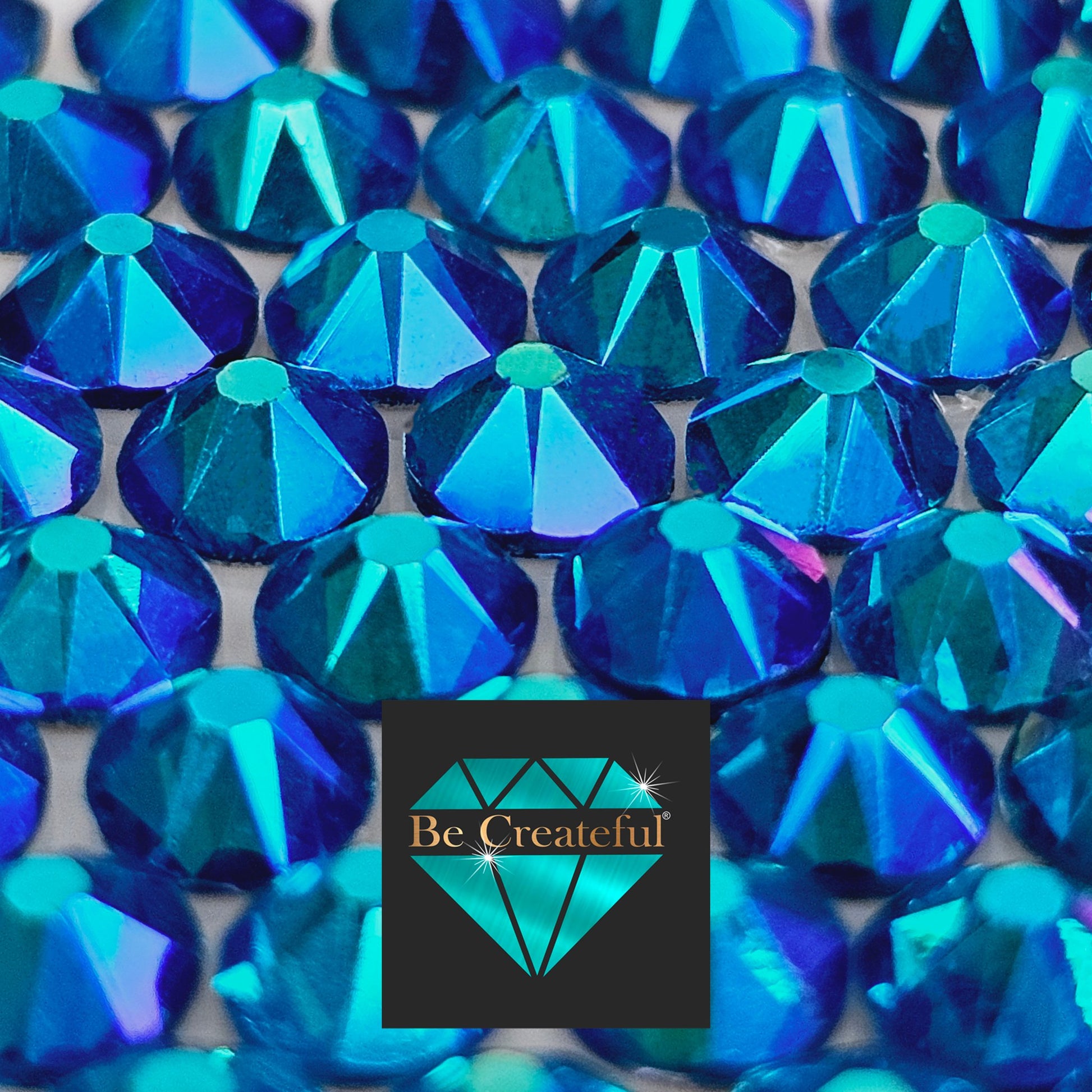 FLATBACK LUXE® Blue Zircon AB Rhinestones