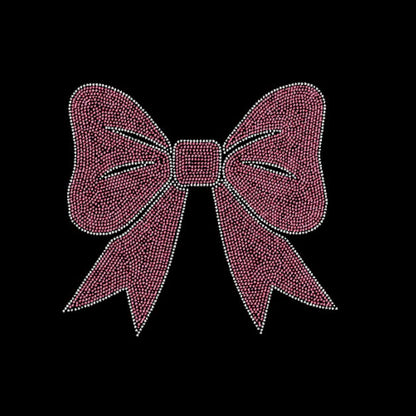 Large Pink Rhinestone Bow