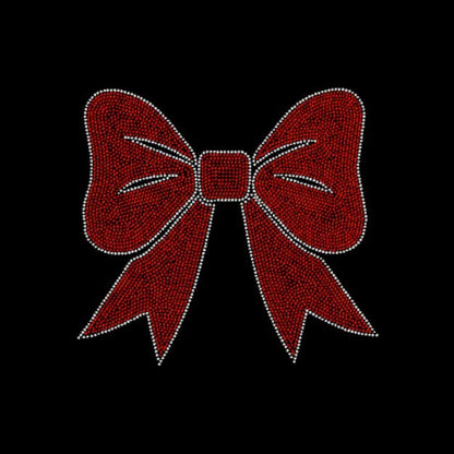 Large Red Rhinestone Bow