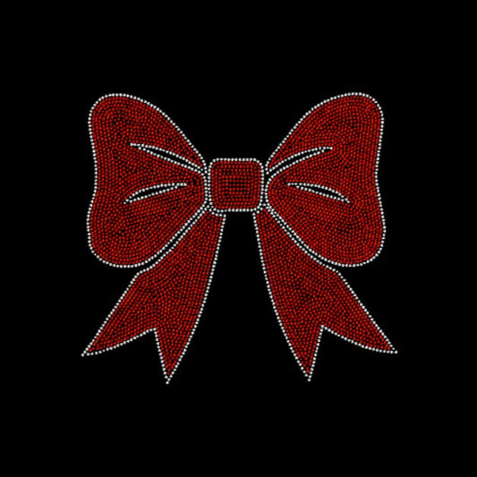 Large Red Rhinestone Bow