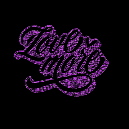 Love More Rhinestone Transfer